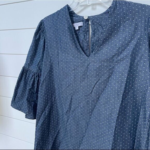 Natalie deayala blue blouse size medium - Picture 3 of 6